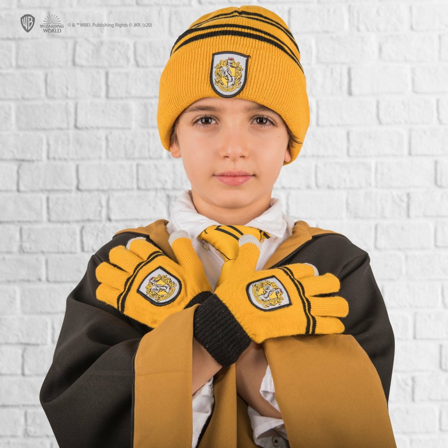 Cinereplicas Gloves | Kids Hufflepuff Gloves And Beanie Set