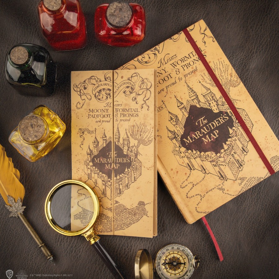 Cinereplicas Notebooks | Notebook With Foldable Marauder'S Map