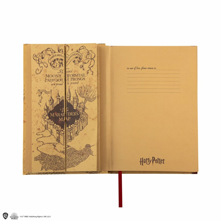 Cinereplicas Notebooks | Notebook With Foldable Marauder'S Map