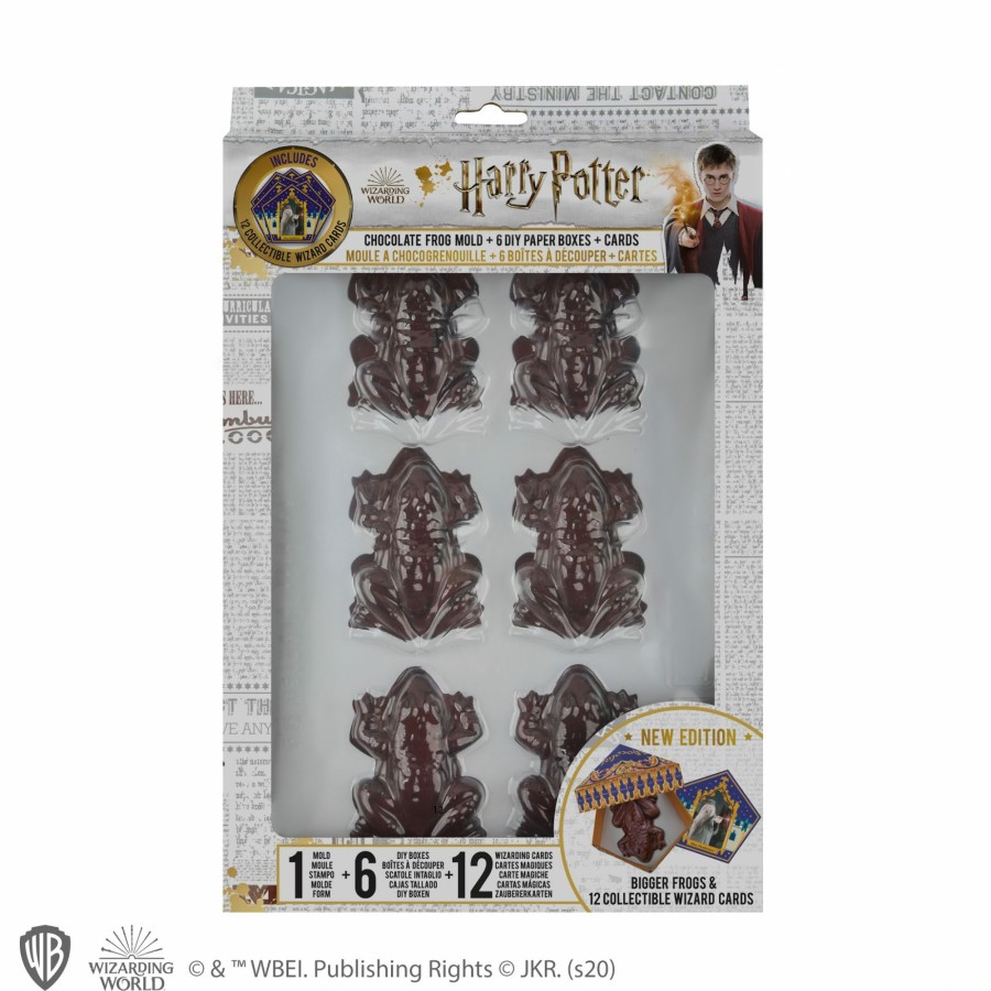 Cinereplicas Bakeware | Chocolate Frog Mold + 12 Wizard Cards + 6 Diy Boxes (New Edition)