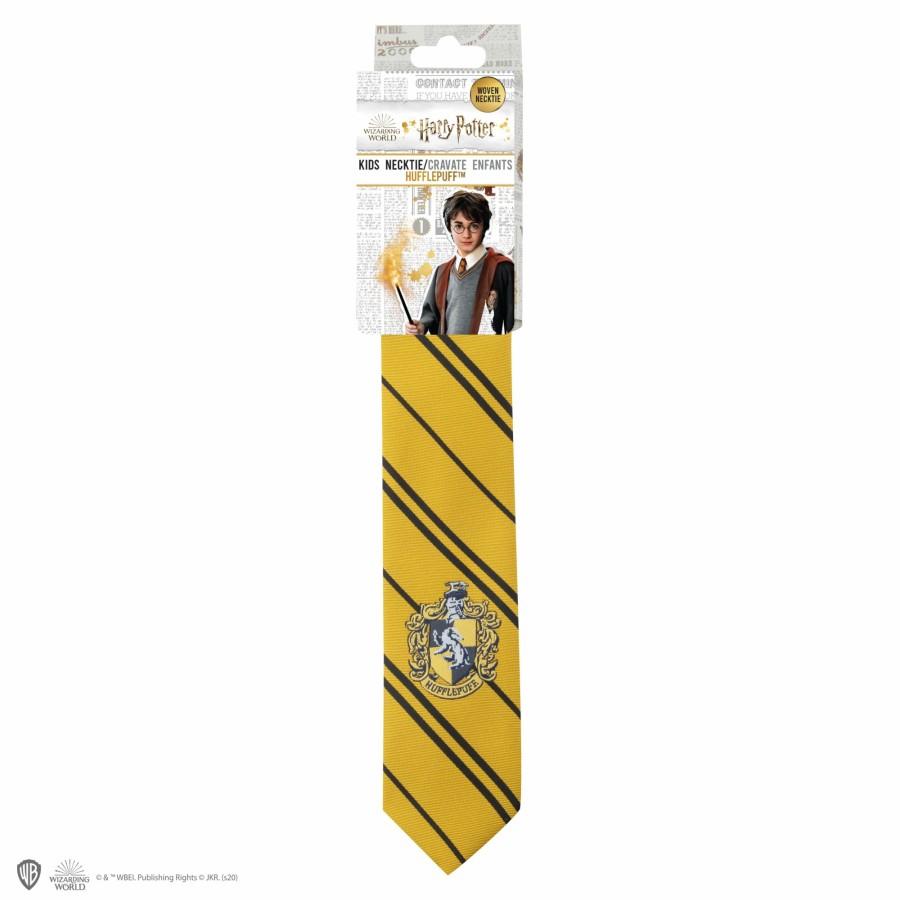 Cinereplicas Ties | Kids Woven Crest Hufflepuff Tie