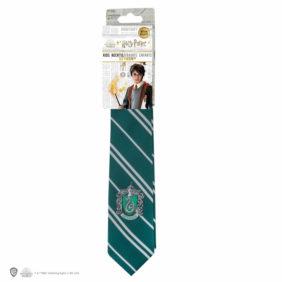 Cinereplicas Ties | Kids Woven Crest Slytherin Tie