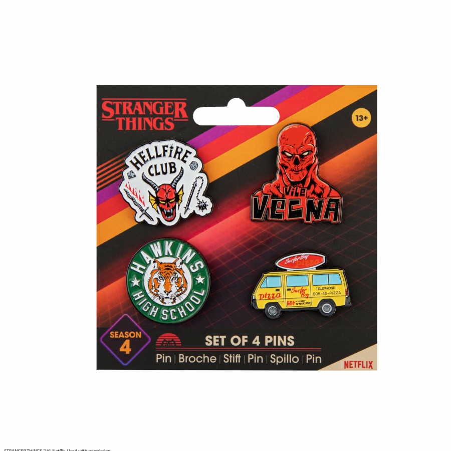 Cinereplicas Pins | Set Of 4 Stranger Things Season 4 Pins