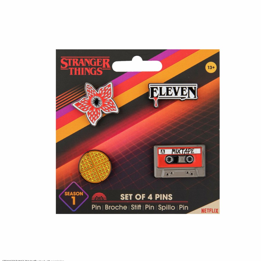 Cinereplicas Pins | Set Of 4 Stranger Things Season 1 Pins