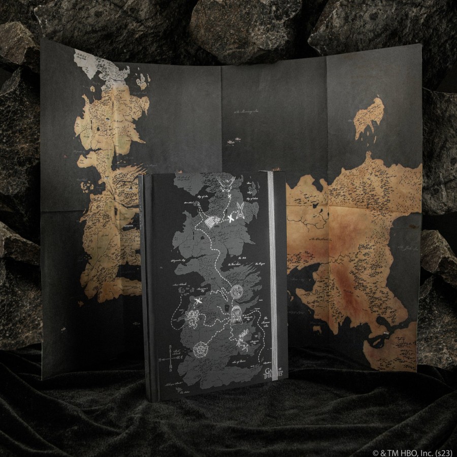 Cinereplicas Notebooks | Westeros Hardcover Notebook With Foldable Map