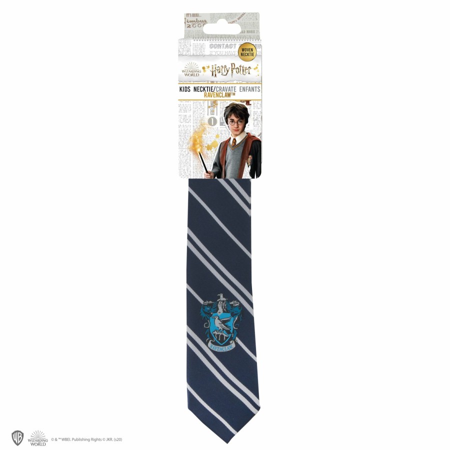 Cinereplicas Ties | Kids Woven Crest Ravenclaw Tie